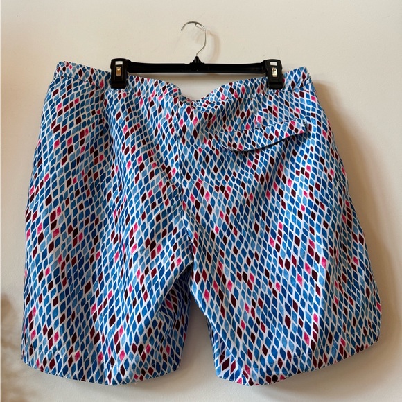 Jachs Swim Mosaic Blue/red Short Trunks Hampton Fit Size L - Picture 5 of 7